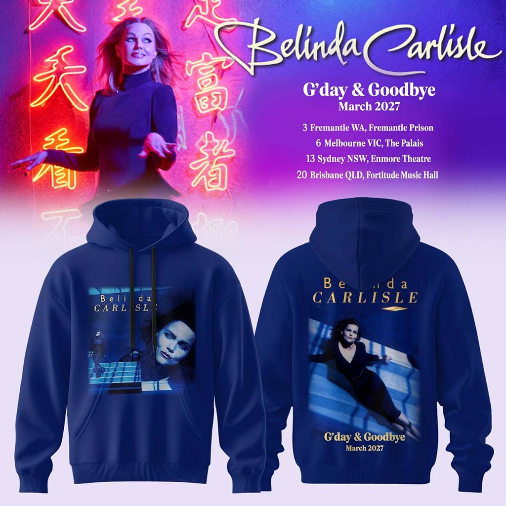 Belinda Carlisle Merch G Day And Goodbye Australia Tour 2027 Hoodie Music Lover Apparel - Kdjoy Belinda Carlisle Merch G Day And Goodbye Australia Tour 2027 Hoodie Music Lover Apparel - Kdjoy