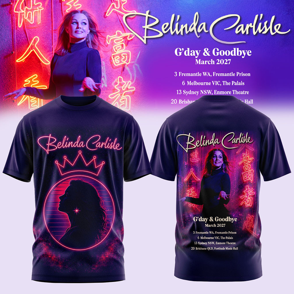 Belinda Carlisle Merch G'day And Goodbye Australia Tour 2027 T-Shirt Gift For Music Fan Belinda Carlisle Merch G'day And Goodbye Australia Tour 2027 T-Shirt Gift For Music Fan