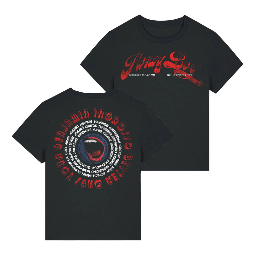 Benjamin Ingrosso Merch 2026 Honey Boy Europe Sweden Tour Black T-Shirt Gift For Music Fans - Kdjoy