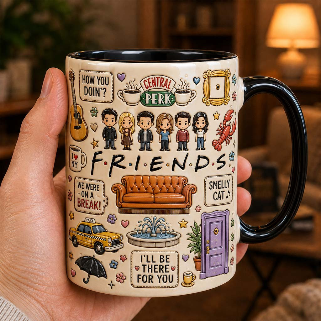 Best Friends Coffee Mug FRIEND 90s Sitcom Merch Memories Gifts For Besties - Kdjoy