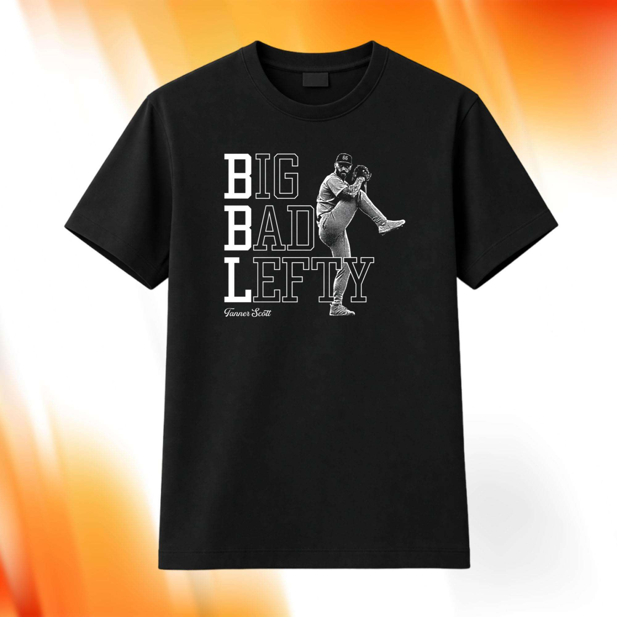 Big Bad Lefty T-Shirt Tanner Scott Merch Best Gift For Baseball Lovers - Kdjoy