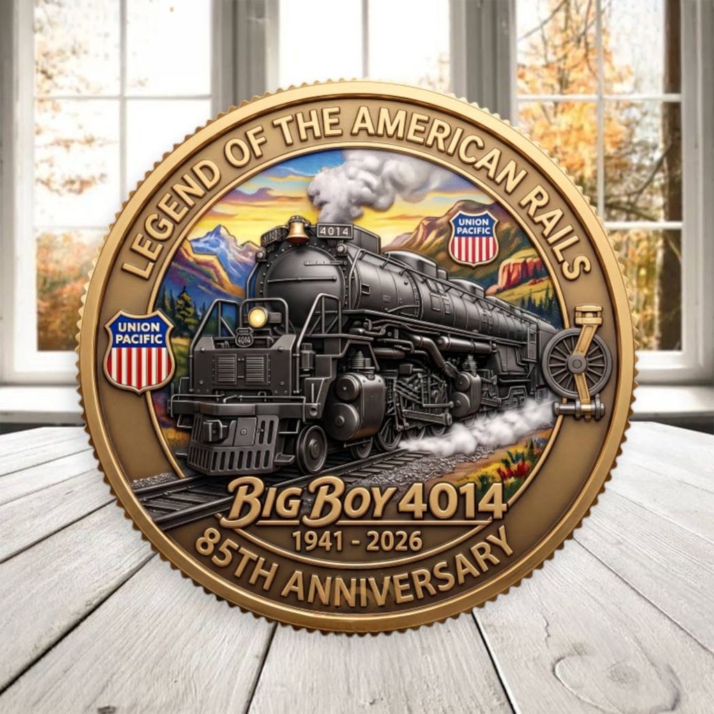 Big Boy 4014 Steam Legend 85th Anniversary Coin Legend Of The American Rails Coin Dad Gifts - Kdjoy