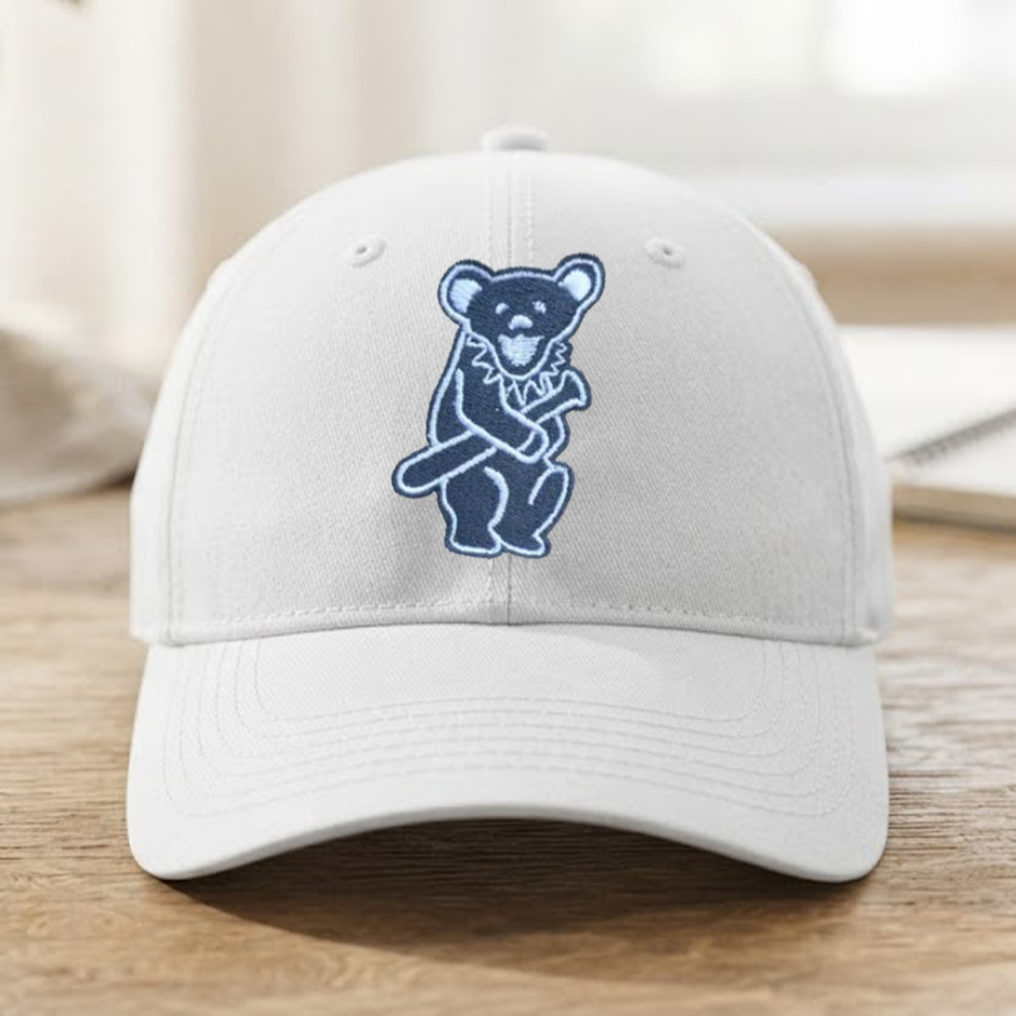 Big Cat with Bear Cubbie Baseball Hat Embroidered Birthday Gift For Husband - Kdjoy Big Cat with Bear Cubbie Baseball Hat Embroidered Birthday Gift For Husband - Kdjoy
