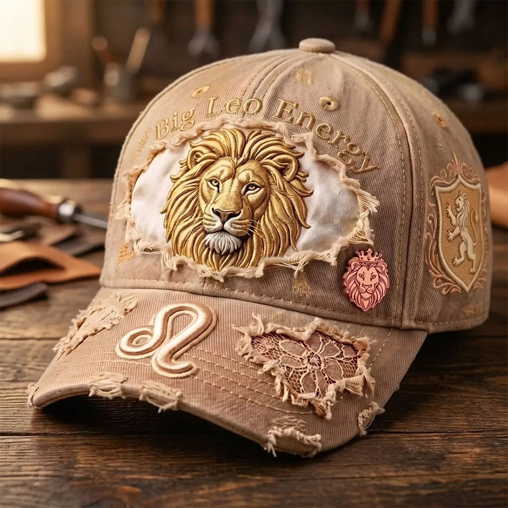Big Leo Energy Distressed Hat Leo Zodiac Merch August Birthday Gifts Ideas - Kdjoy Big Leo Energy Distressed Hat Leo Zodiac Merch August Birthday Gifts Ideas - Kdjoy