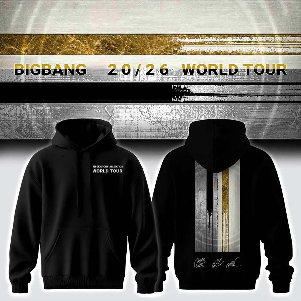 BigBang Merch 2026 BigBang World Tour Signature Hoodie Black Gift For Kpop Lovers BigBang Merch 2026 BigBang World Tour Signature Hoodie Black Gift For Kpop Lovers