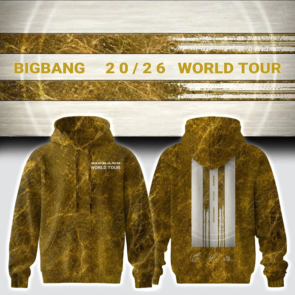 BigBang Merch 2026 BigBang World Tour Signature Hoodie Present For Kpop Fans BigBang Merch 2026 BigBang World Tour Signature Hoodie Present For Kpop Fans
