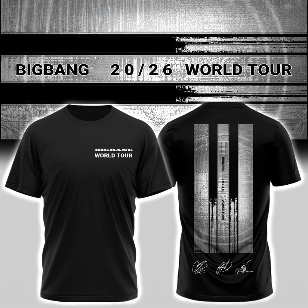 BigBang Merch 2026 World Tour T-Shirt Black BigBang Shirts Gift Ideas For Kpop Lovers BigBang Merch 2026 World Tour T-Shirt Black BigBang Shirts Gift Ideas For Kpop Lovers