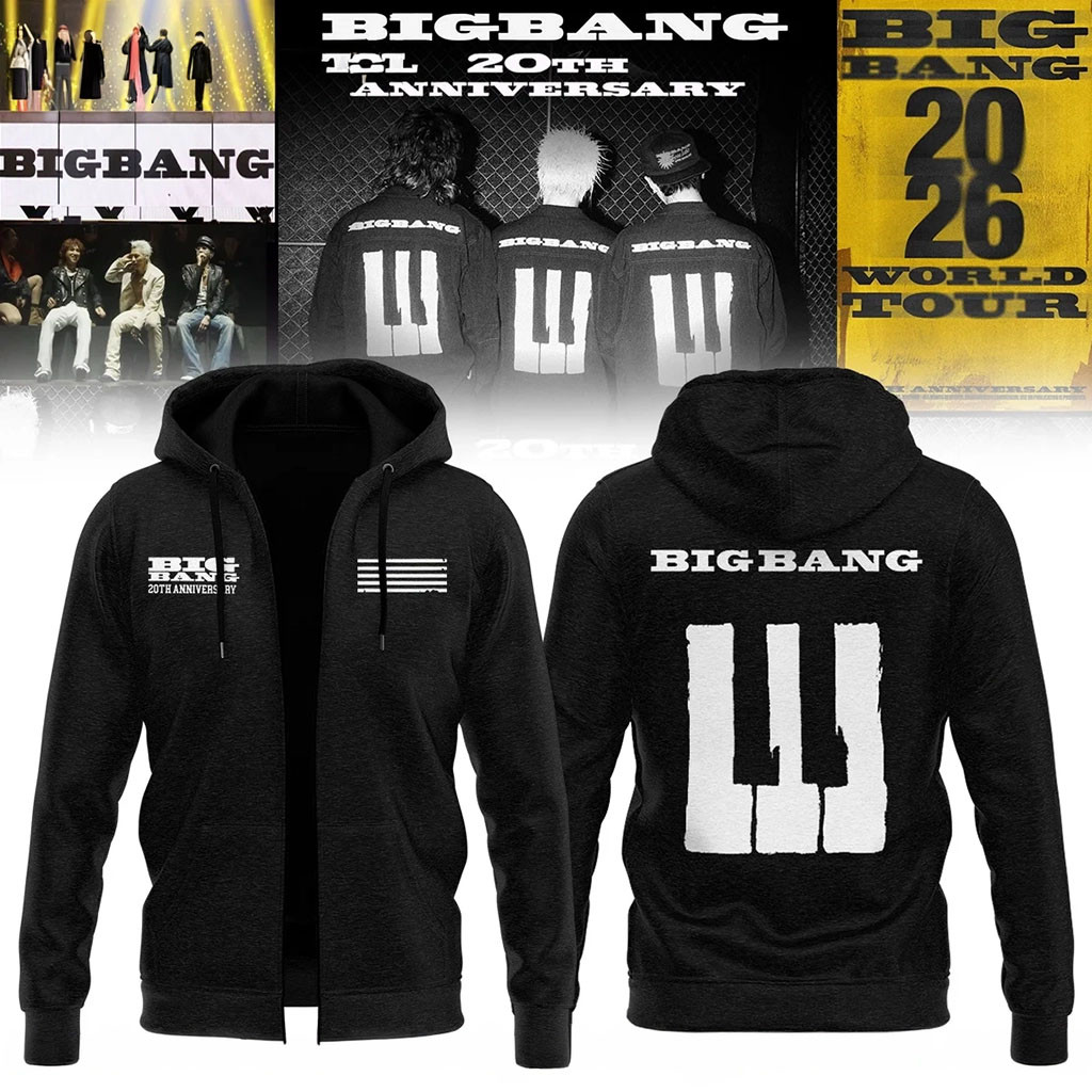 BigBang Merch 2026 World Tour Zip Hoodie BigBang 20th Anniversary Concert Outfits Gift For VIP BigBang Merch 2026 World Tour Zip Hoodie BigBang 20th Anniversary Concert Outfits Gift For VIP