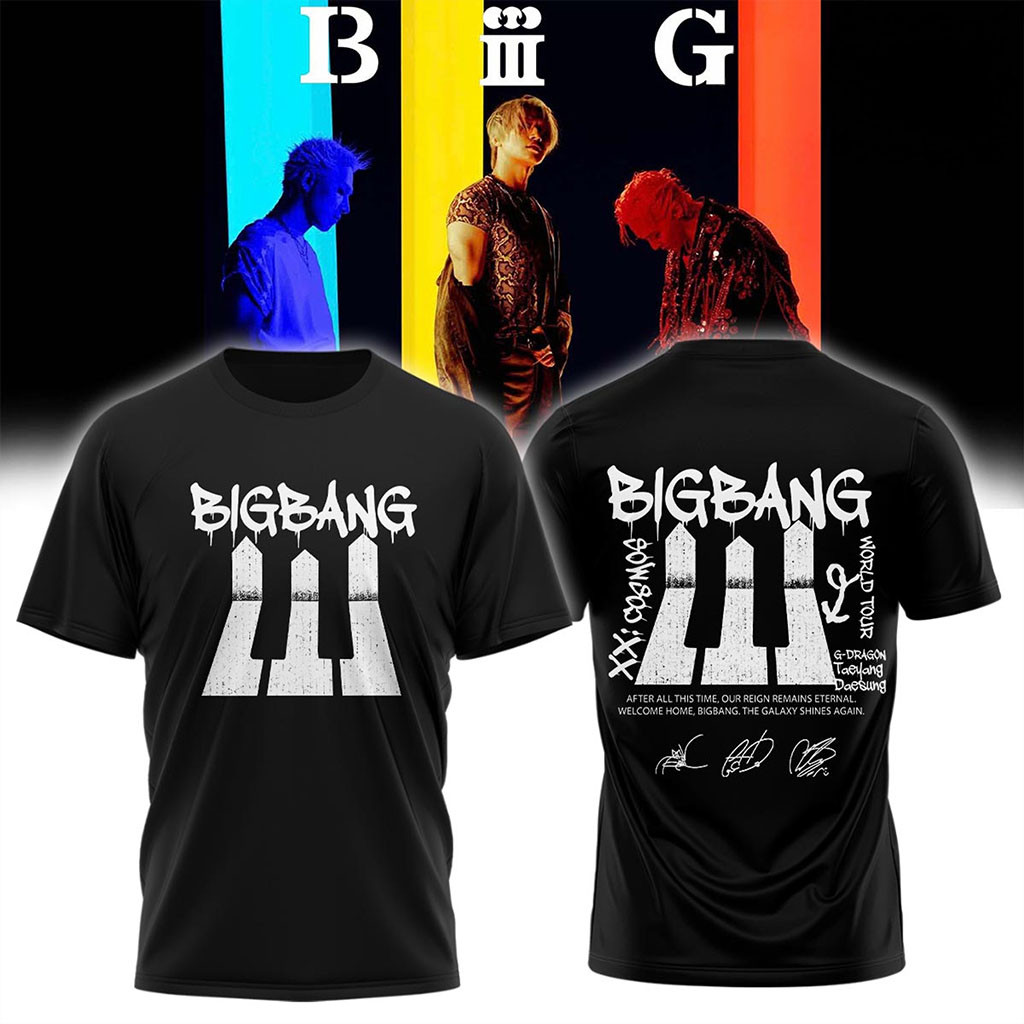 BIGBANG Merch BIGBANG World Tour XX Cosmos Signed T-Shirt Best Gifts For Music Lovers - Kdjoy
