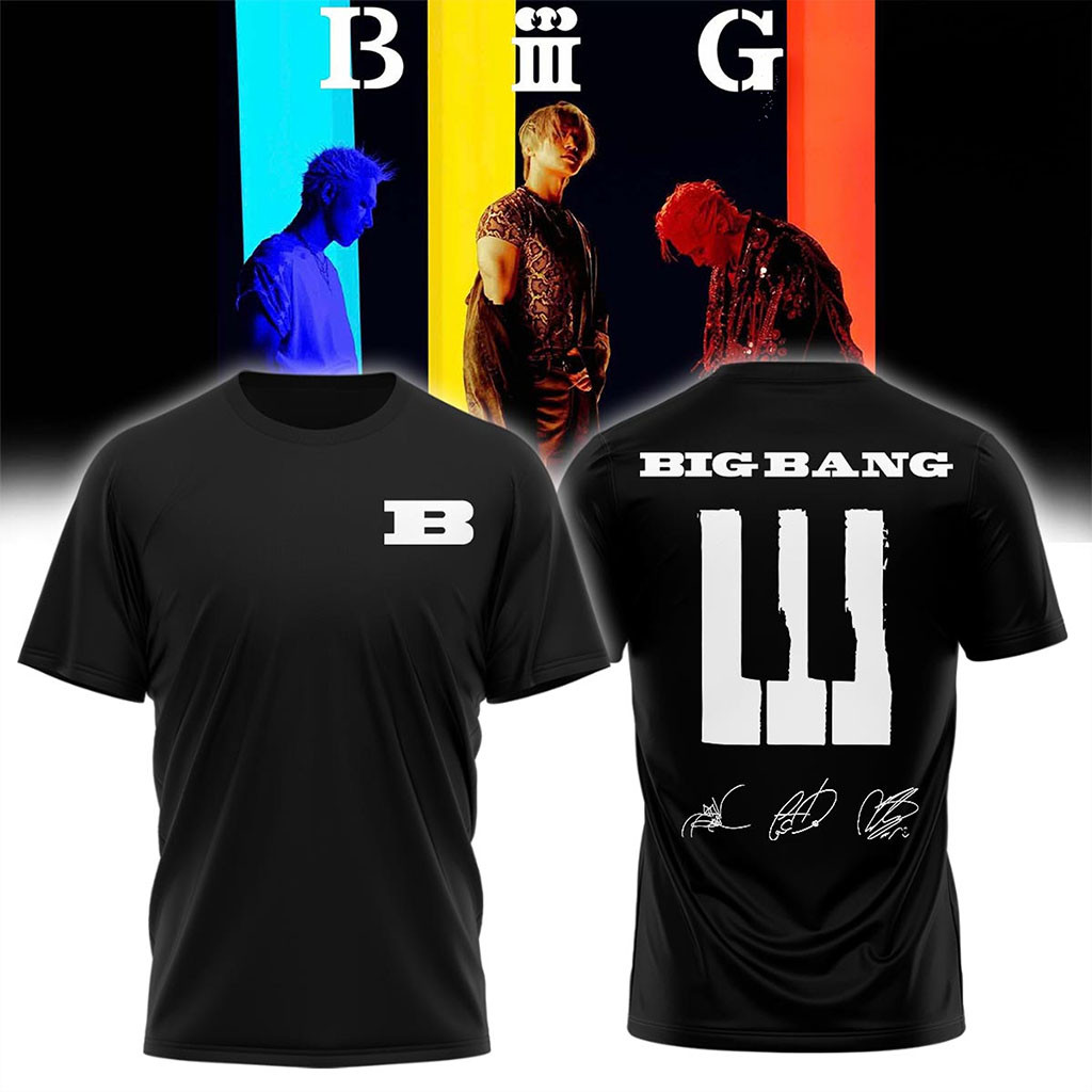 BIGBANG Merch BIGBANG World Tour XX Cosmos Signed T-Shirt Gifts For Music Lovers - Kdjoy
