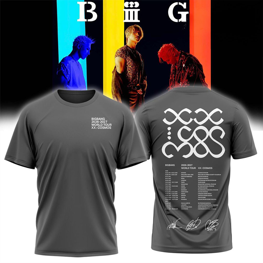 BIGBANG Tour Merch 26 27 BIGBANG World Tour XX Cosmos Signature T-Shirt Kpop Gear Gifts - Kdjoy