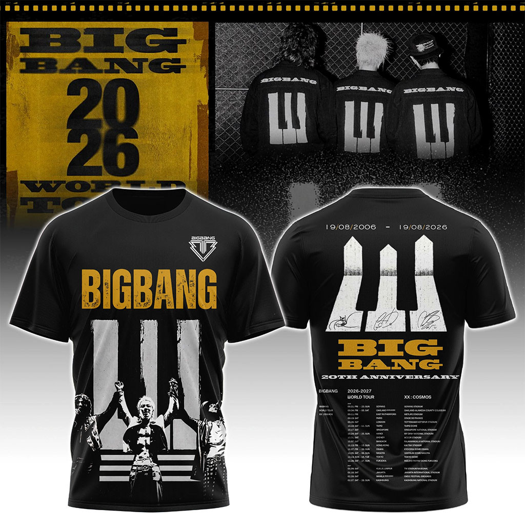 BIGBANG XX COSMOS World Tour 2026 20th Anniversary T-Shirt BIGBANG Merch Gift For VIP - Kdjoy