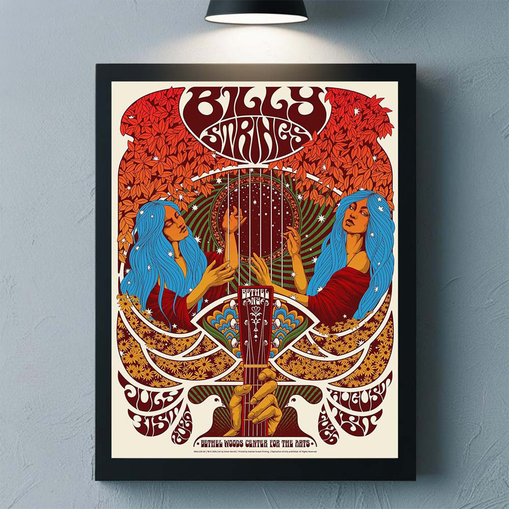 Billy Strings Bethel New York 2026 2 Night Event Poster Billy Strings Merch Wall Art Decor - Kdjoy