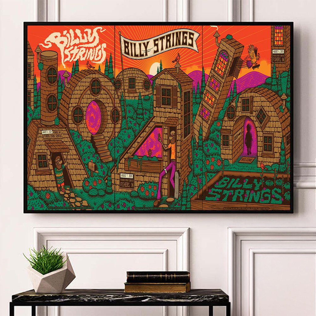Billy Strings Fishers IN 2026 Night 1 2 And 3 Combined Poster Wall Decor Billy Strings Merch - Kdjoy