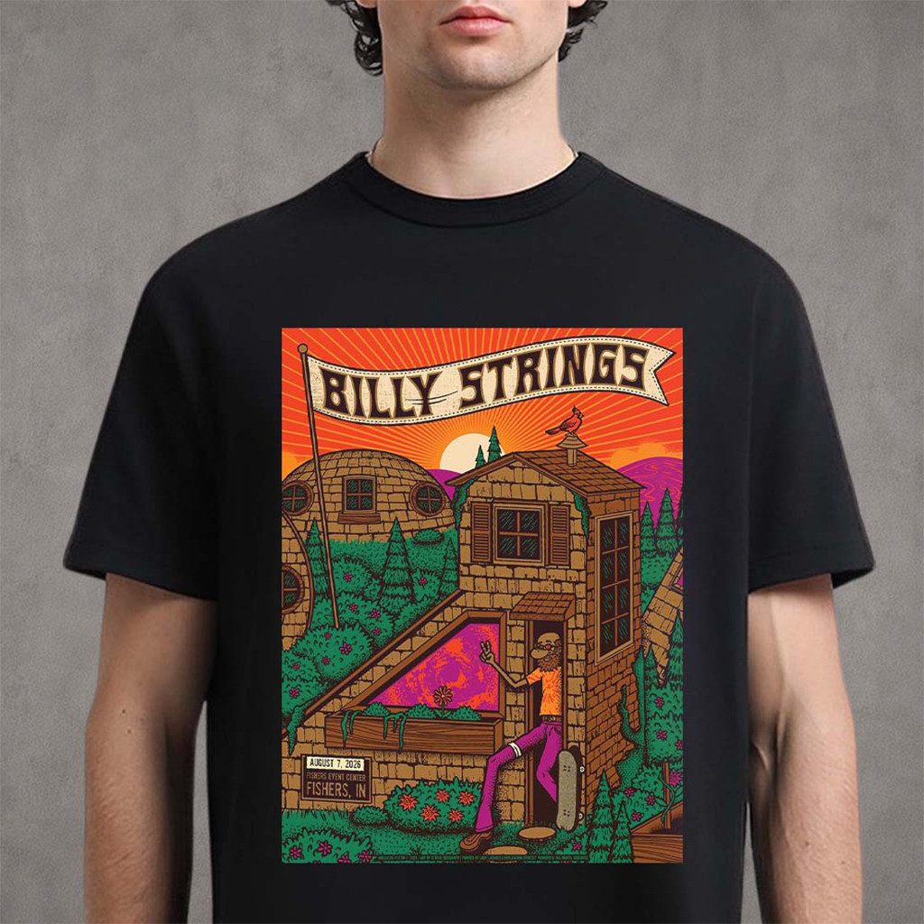 Billy Strings Fishers IN 2026 Night 2 Poster T-Shirt Billy Strings Merch Gift For Music Lovers - Kdjoy