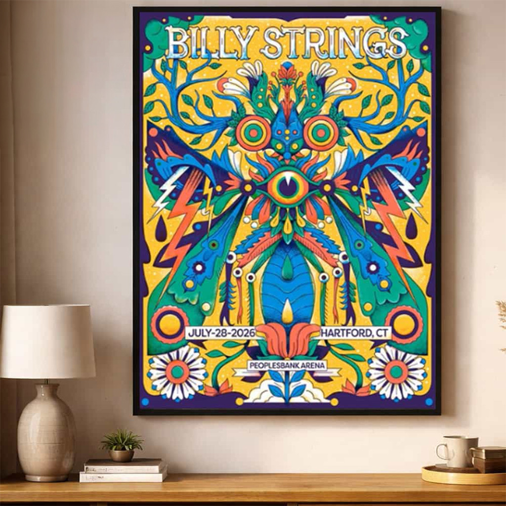 Billy Strings Hartford CT 2026 Event Poster Billy Strings Merch Birthday Gifts For Music Lovers - Kdjoy
