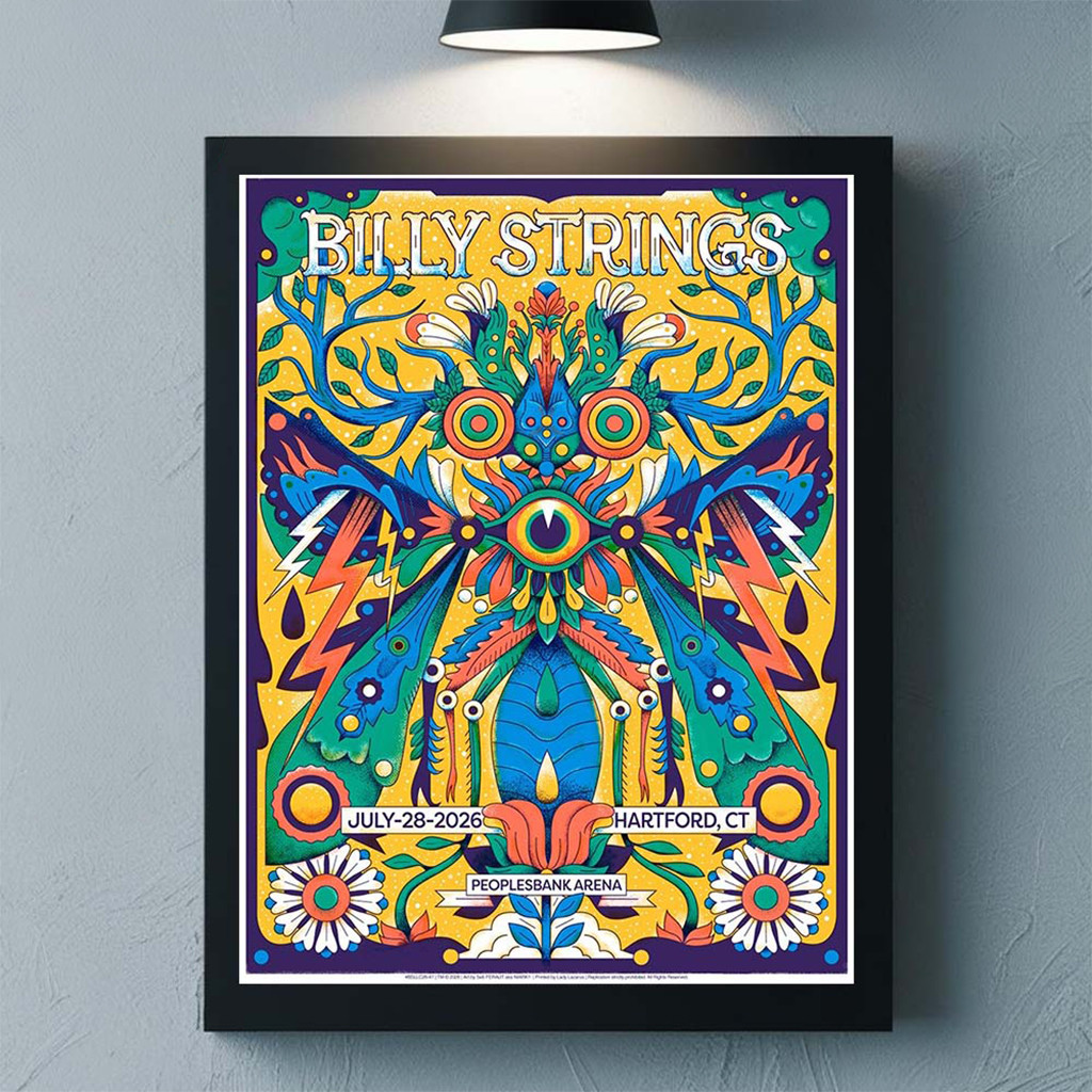 Billy Strings Hartford CT 2026 Event Poster Billy Strings Merch Wall Art Gifts For Music Lovers - Kdjoy