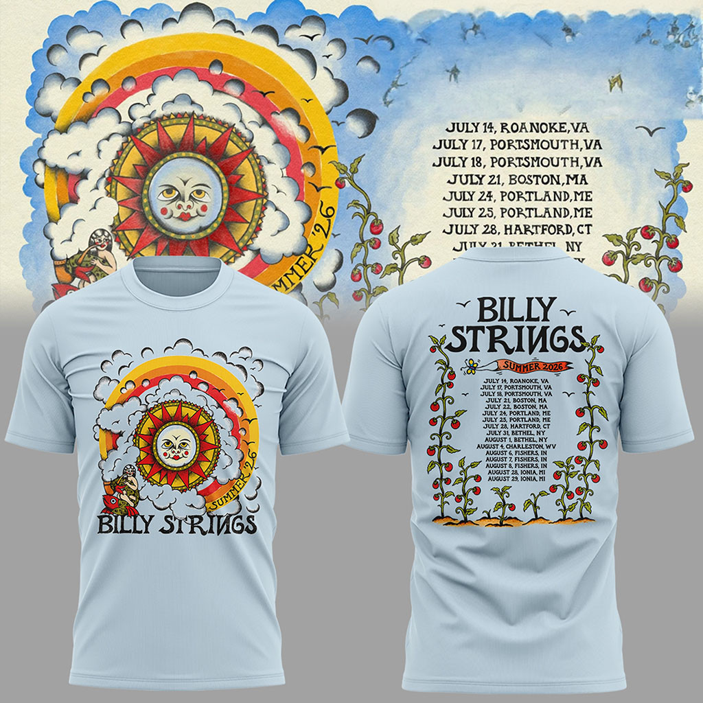 Billy Strings Summer 2026 Tour Dates T-Shirt Billy Strings Merch Gift Ideas For Music Lovers - Kdjoy
