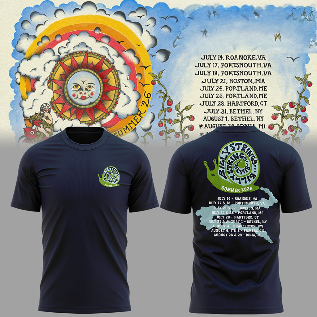 Billy Strings Summer Tour 2026 Navy T-Shirt Billy Strings Merch Gift Ideas For Music Lovers - Kdjoy