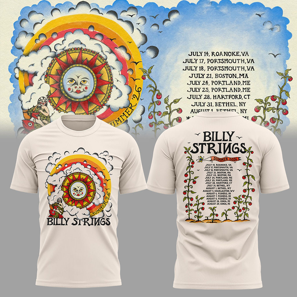 Billy Strings Summer Tour 2026 Tour Dates T-Shirt Billy Strings Merch Gift For Music Fans - Kdjoy Billy Strings Summer Tour 2026 Tour Dates T-Shirt Billy Strings Merch Gift For Music Fans - Kdjoy