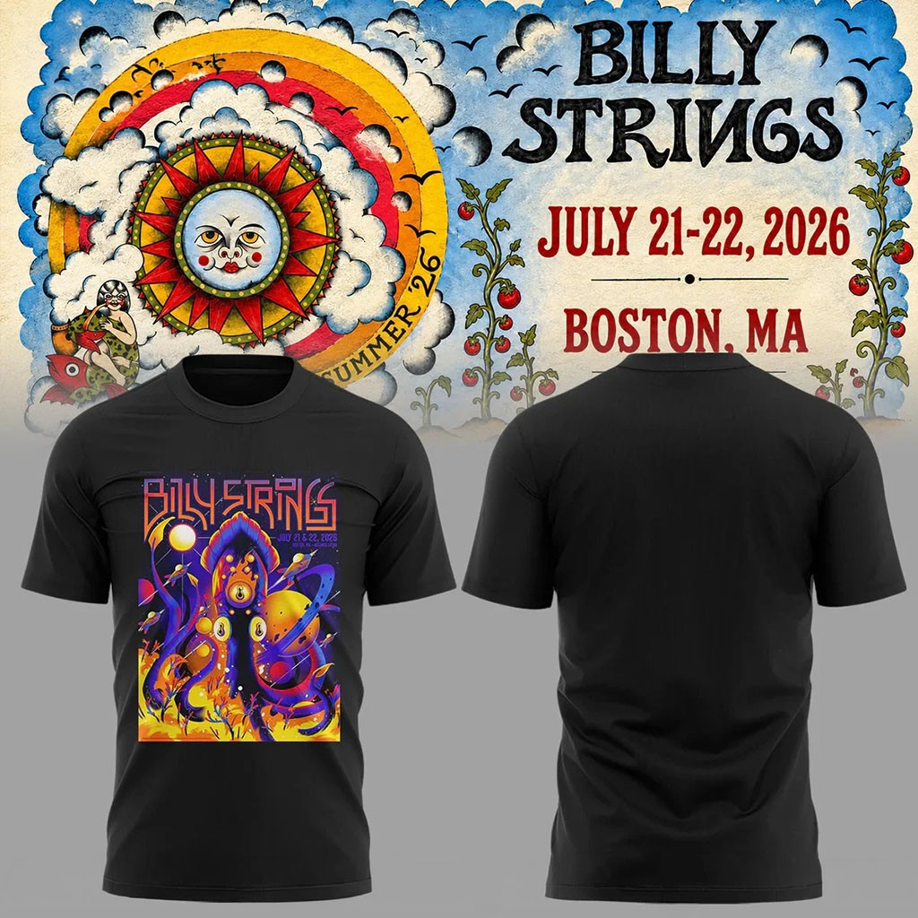 Billy Strings Tour 2026 Boston MA T-Shirt Billy Strings Merch Gift For Music Lovers - Kdjoy
