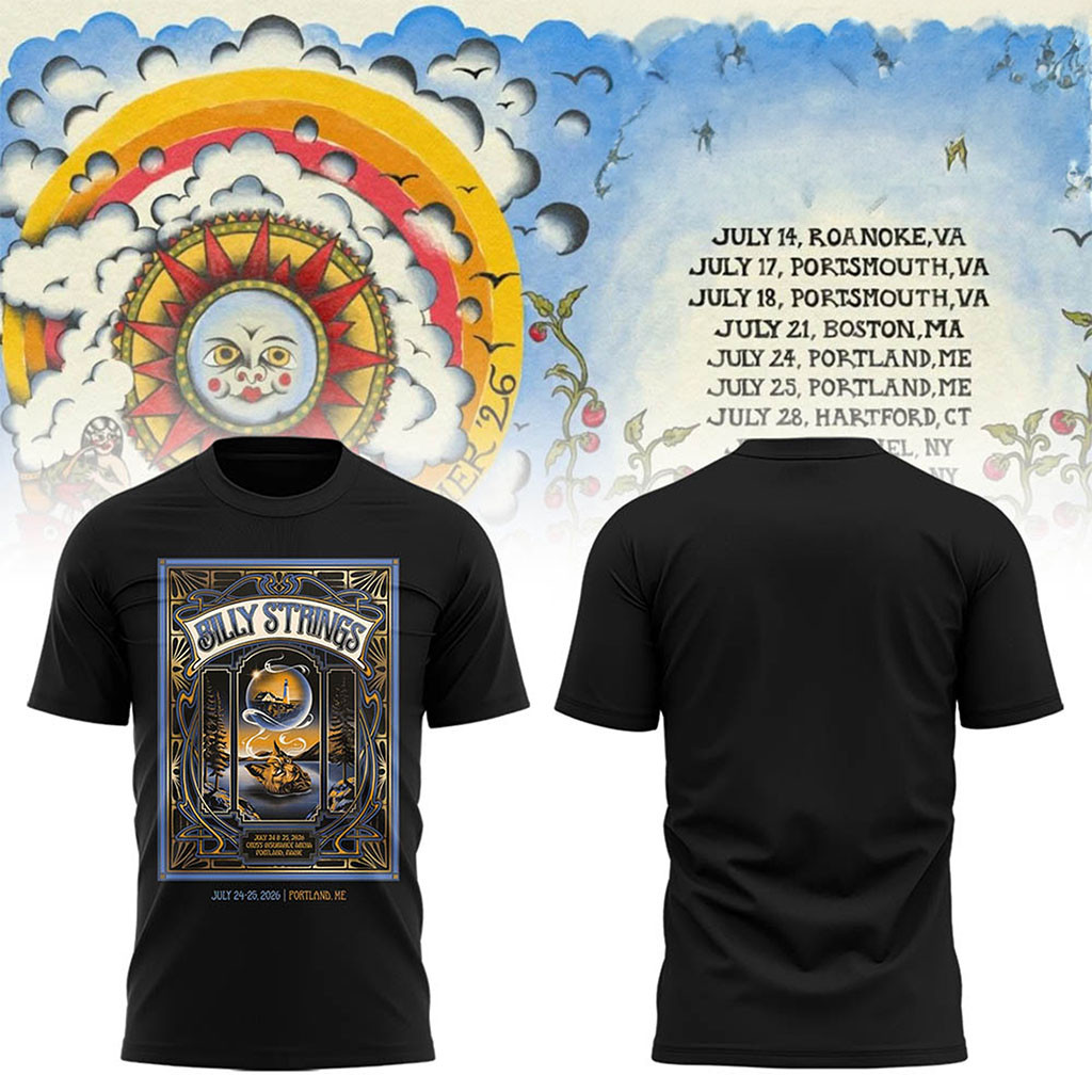 Billy Strings X Abigail Salvesen Portland ME T-Shirt Billy Strings Merch Music Lovers Gifts - Kdjoy