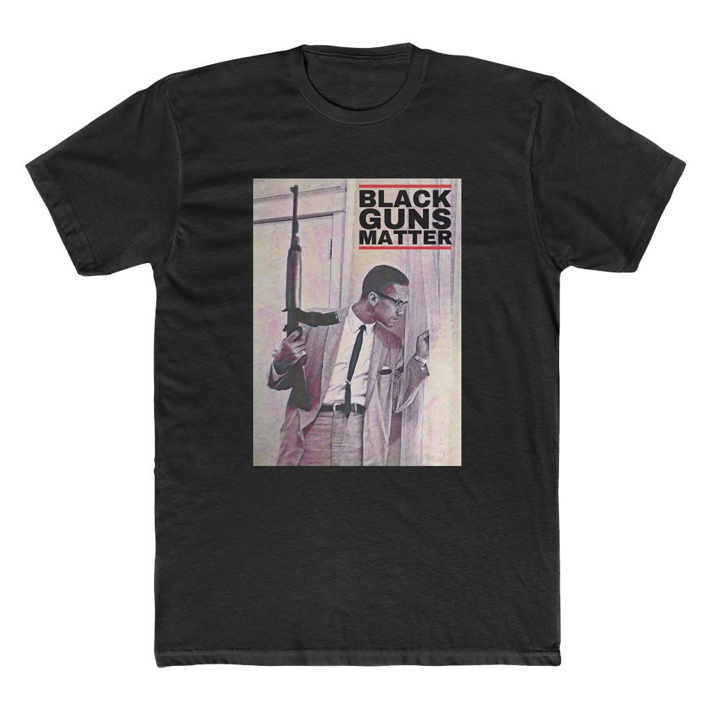 Black Guns Matter Merch 2026 Malcolm X x BGM T-Shirt Black Gift Ideas For Brothers - Kdjoy