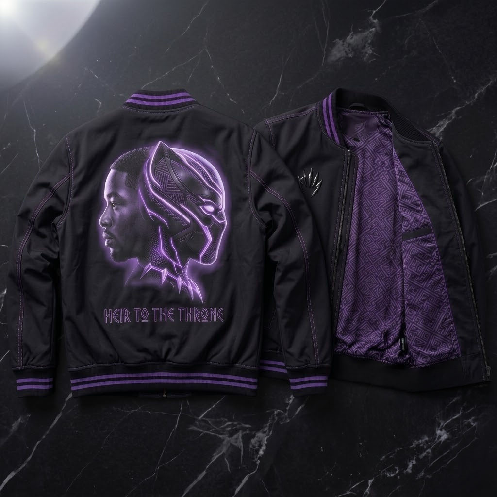 Black Panther Heir To The Throne Shuri Bomber Jacket Black Panther Merch Gift For Movie Fans - Kdjoy