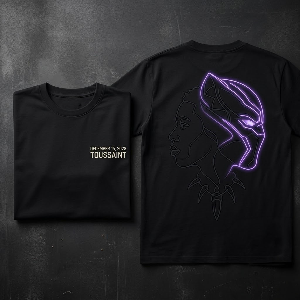 Black Panther Toussaint December 15 2028 T-Shirt Black Panther Merch Best Gift For Marvel Fans - Kdjoy Black Panther Toussaint December 15 2028 T-Shirt Black Panther Merch Best Gift For Marvel Fans - Kdjoy