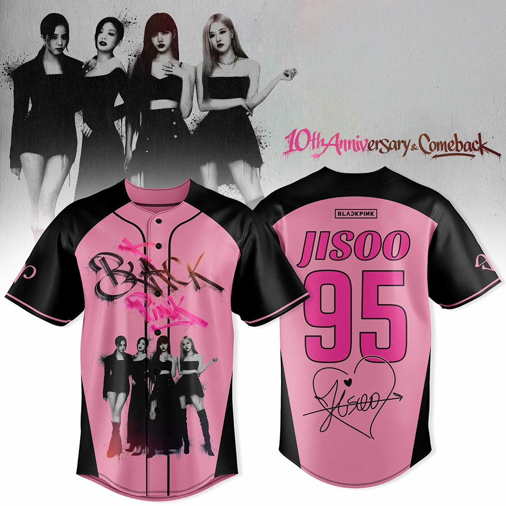 Blackpink 10th Anniversary Comeback Jersey #95 Jisoo Blackpink Merch Gift Ideas For Kpop Fans - Kdjoy Blackpink 10th Anniversary Comeback Jersey #95 Jisoo Blackpink Merch Gift Ideas For Kpop Fans - Kdjoy