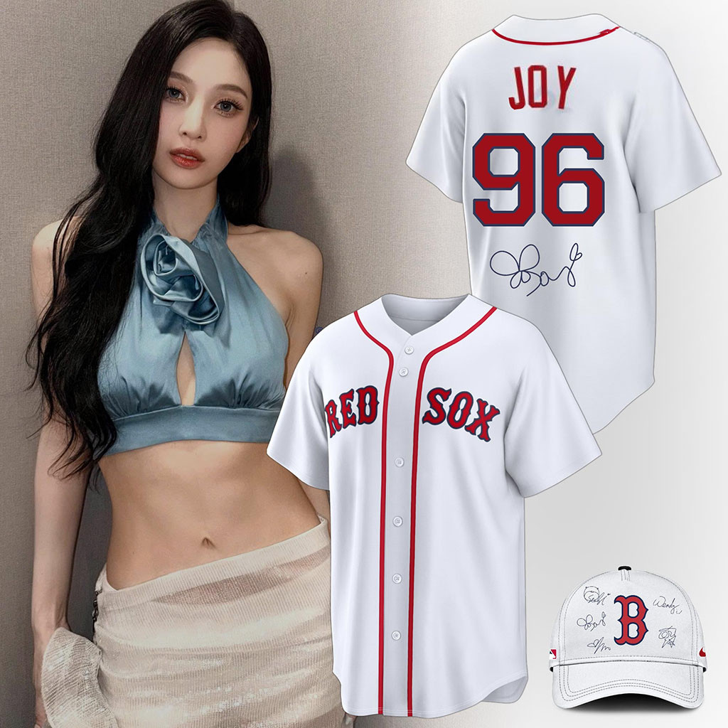 Blackpink 10th Anniversary Comeback Red Velvet Joy Baseball Jersey Red Sox #96 Joy Merch - Kdjoy