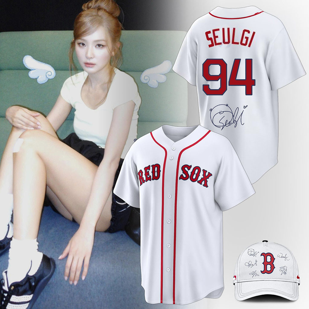Blackpink 10th Anniversary Comeback Red Velvet Seulgi Baseball Jersey Red Sox Merch Fan Gifts - Kdjoy Blackpink 10th Anniversary Comeback Red Velvet Seulgi Baseball Jersey Red Sox Merch Fan Gifts - Kdjoy