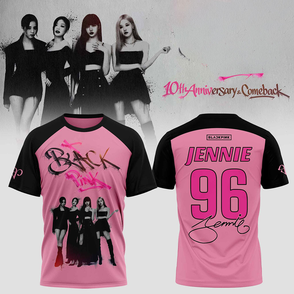 Blackpink 10th Anniversary Comeback T-Shirt #96 Jennie Shirt Blackpink Merch Gift For Blink - Kdjoy