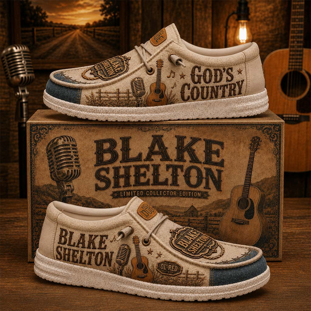 Blake Shelton God's Country Shoes Blake Shelton Merch Best Gifts For Music Lovers - Kdjoy Blake Shelton God's Country Shoes Blake Shelton Merch Best Gifts For Music Lovers - Kdjoy
