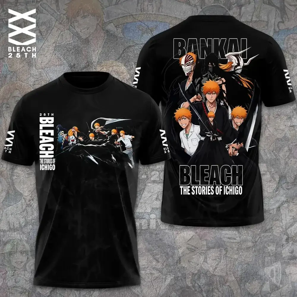Bleach x The Stories Of Ichigo 25th Anniversary T-Shirt Bleach Merch Gifts For Anime Lovers - Kdjoy