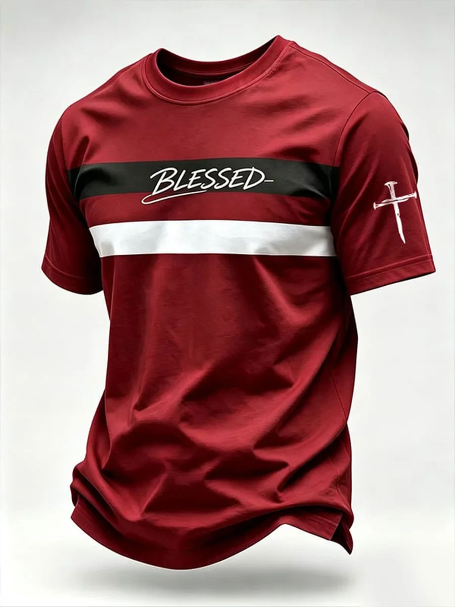Blessed T-Shirt Holy Cross Faith Based Clothing Christian Gift For Husband - Kdjoy Blessed T-Shirt Holy Cross Faith Based Clothing Christian Gift For Husband - Kdjoy