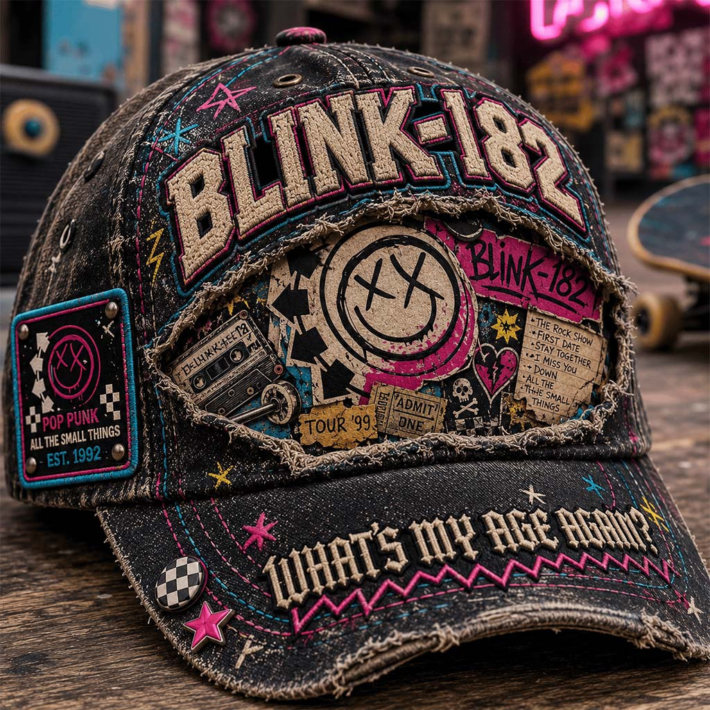 Blink 182 Merch What's My Age Again Hat Pop Punk All The Small Things Hat Gift For Band Fans - Kdjoy