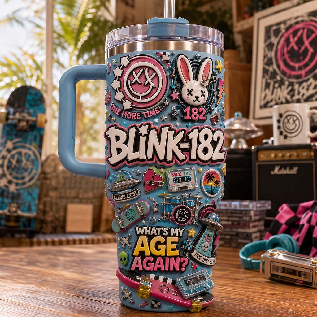 Blink 182 Merch What's My Age Again Tumbler Best Gifts For Rock Lovers - Kdjoy Blink 182 Merch What's My Age Again Tumbler Best Gifts For Rock Lovers - Kdjoy