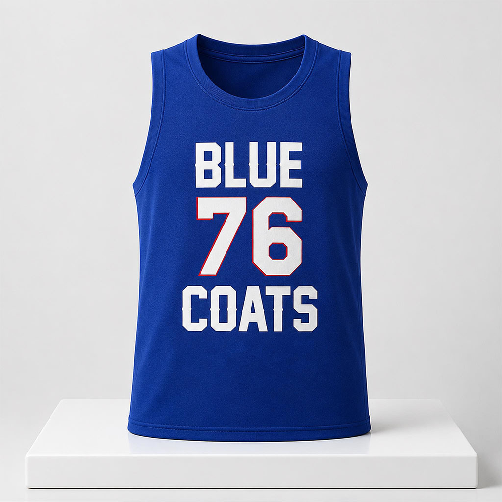 Blue 76 Coats 2026 Tank Top Philadelphia 76ers Merch Gifts For Basketball Fan - Kdjoy Blue 76 Coats 2026 Tank Top Philadelphia 76ers Merch Gifts For Basketball Fan - Kdjoy