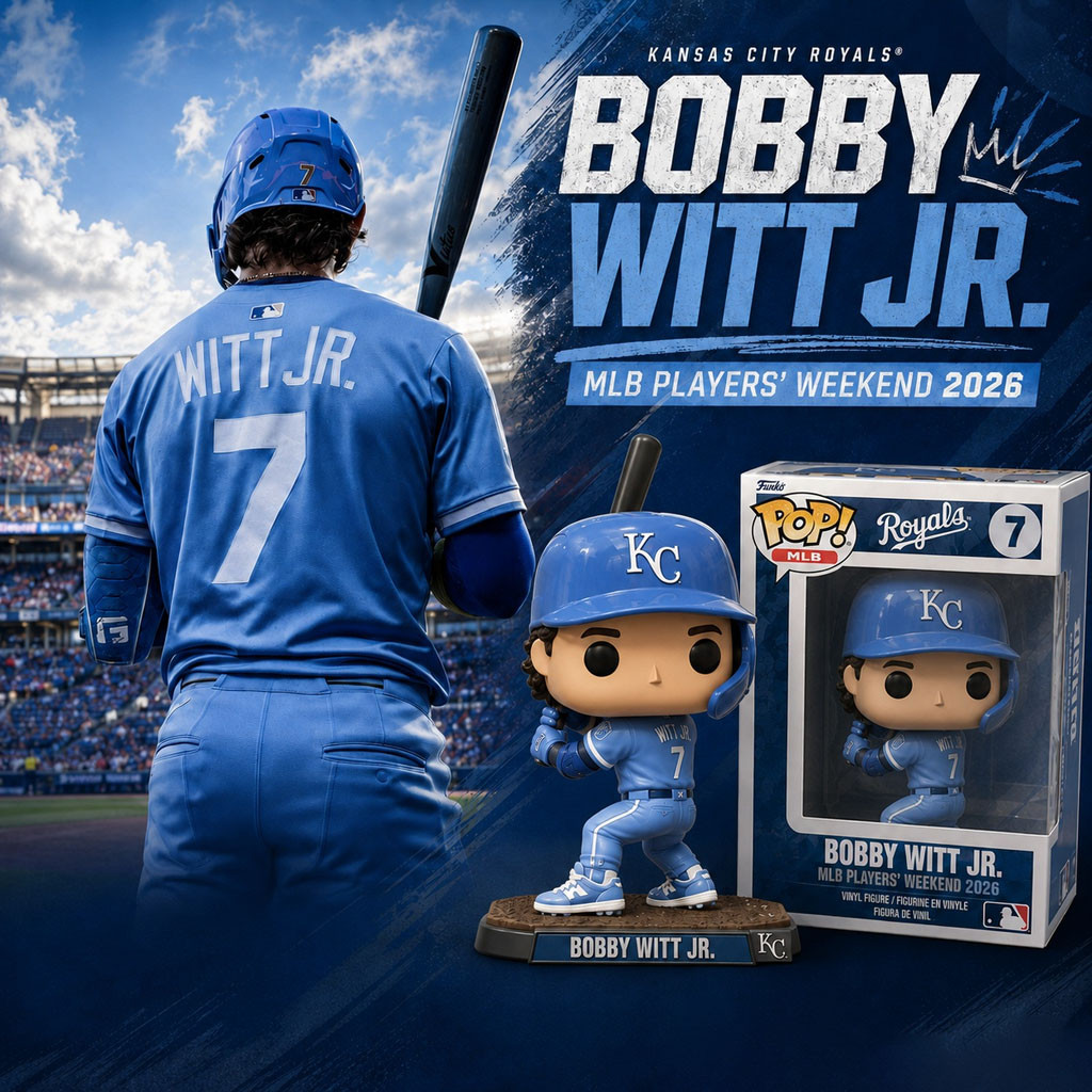 Bobby Witt Jr Players Weekend 2026 Funko Pop KC Royals Merch Gift For Baseball Lovers - Kdjoy Bobby Witt Jr Players Weekend 2026 Funko Pop KC Royals Merch Gift For Baseball Lovers - Kdjoy