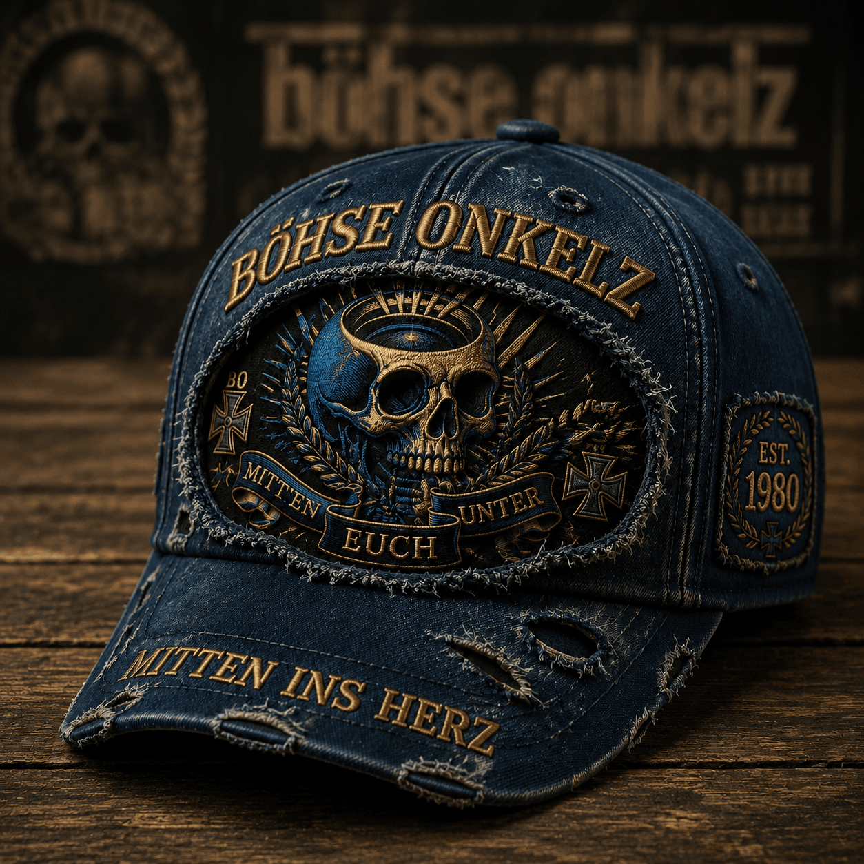 Bohse Onkelz Est 1980 Skull Hat Bohse Onkelz Merch Gifts For Rock Fans - Kdjoy Bohse Onkelz Est 1980 Skull Hat Bohse Onkelz Merch Gifts For Rock Fans - Kdjoy