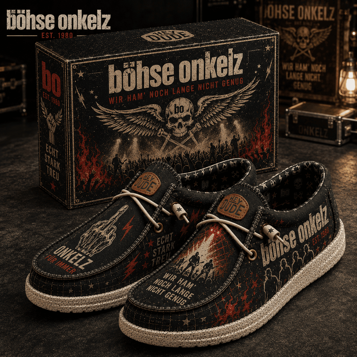 Bohse Onkelz Fur Immer Shoes Wir Ham Noch Lange Nicht Genug Loafers Bohse Onkelz Merch Fan Gift - Kdjoy Bohse Onkelz Fur Immer Shoes Wir Ham Noch Lange Nicht Genug Loafers Bohse Onkelz Merch Fan Gift - Kdjoy
