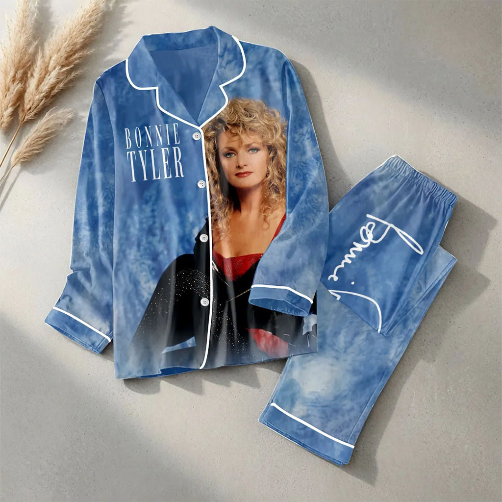 Bonnie Tyler Total Eclipse Of The Heart Pajama Set Bonnie Tyler Merch Gifts For Sister - Kdjoy Bonnie Tyler Total Eclipse Of The Heart Pajama Set Bonnie Tyler Merch Gifts For Sister - Kdjoy