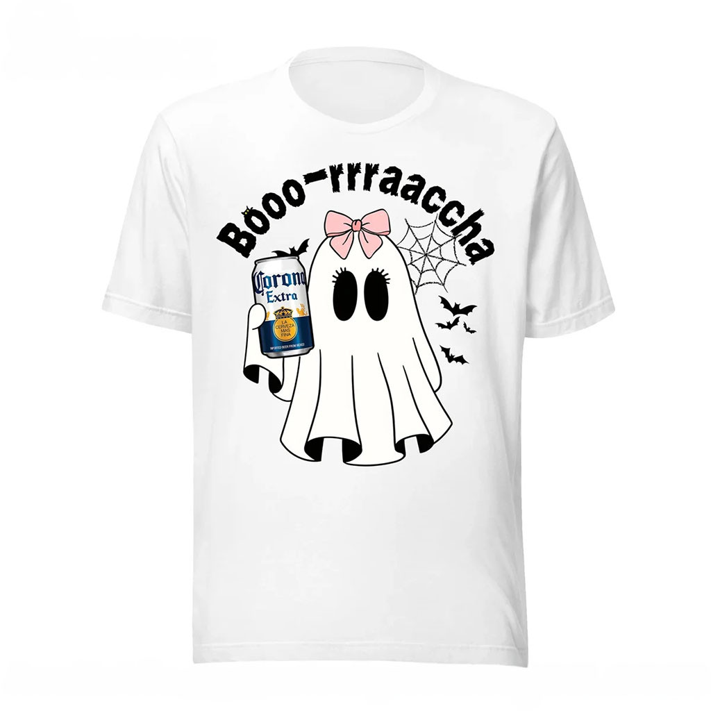 Boo-Rrraaccha X Corona T-Shirt Cute Ghost Shirt Halloween Clothing Gifts For Beer Lovers - Kdjoy Boo-Rrraaccha X Corona T-Shirt Cute Ghost Shirt Halloween Clothing Gifts For Beer Lovers - Kdjoy