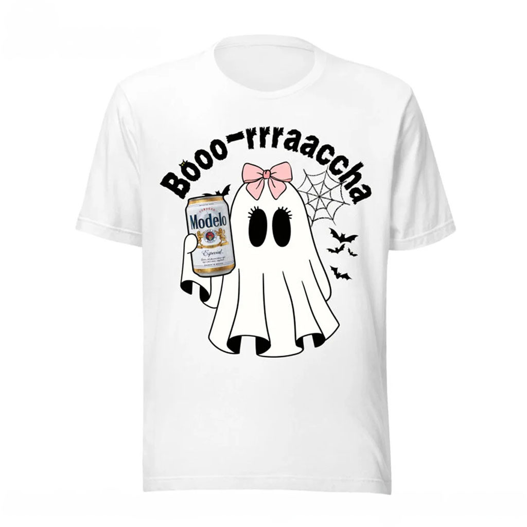 Boo-Rrraaccha X Modelo T-Shirt Adorable Ghost Shirt Halloween Outfits Gifts For Besties - Kdjoy Boo-Rrraaccha X Modelo T-Shirt Adorable Ghost Shirt Halloween Outfits Gifts For Besties - Kdjoy