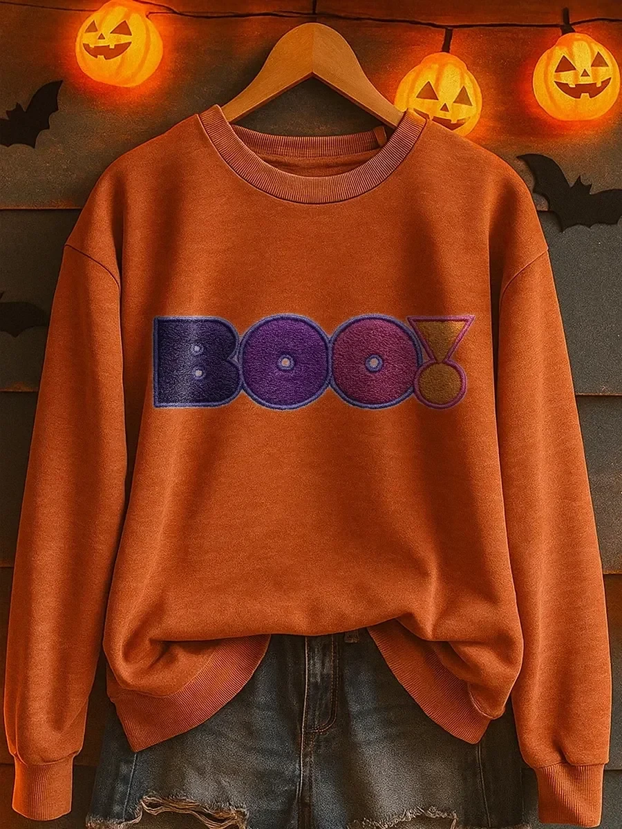 Boo Sweatshirt Halloween Spooky Merch Cute Halloween Outfit Finds - Kdjoy Boo Sweatshirt Halloween Spooky Merch Cute Halloween Outfit Finds - Kdjoy