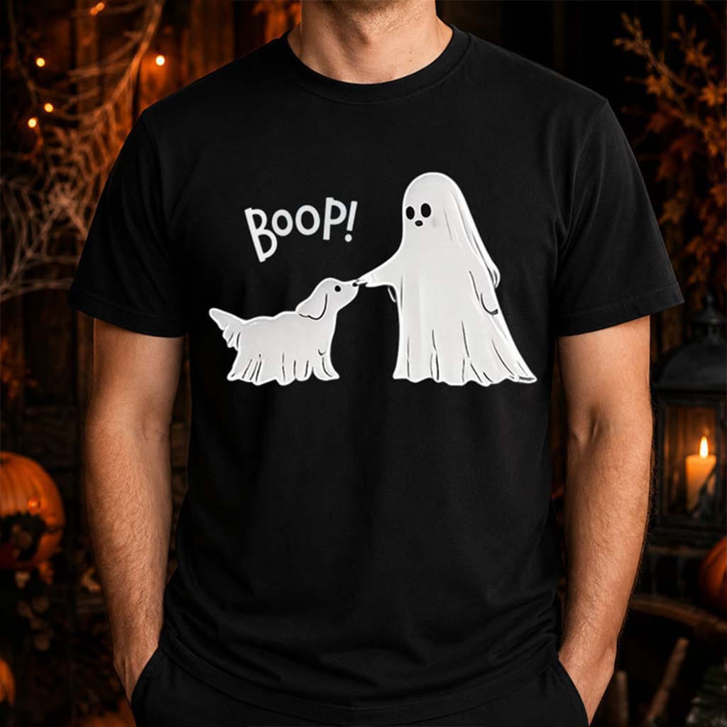Boop Ghost Dog T-Shirt Funny Halloween Apparel Best Gifts For Dog Lovers - Kdjoy