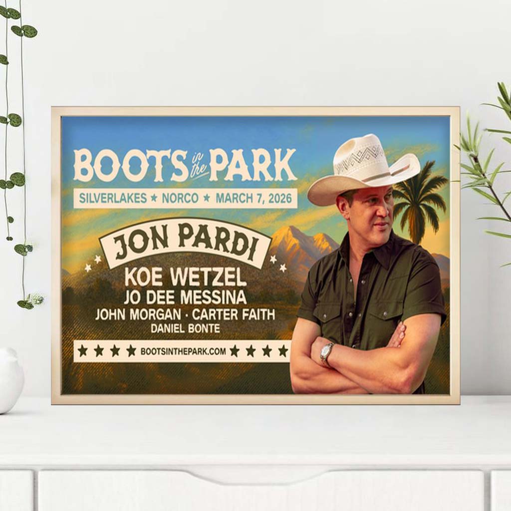 Boots In The Park Norco 2026 1 Poster Jon Pardi Merch Music Lover Wall Art Decor - Kdjoy