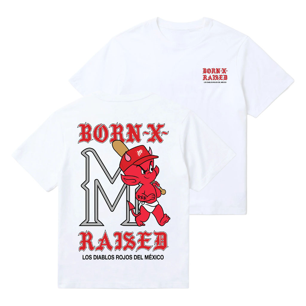 Born X Raised Merch 2026 Diablos Diablito T-Shirt White Diablos Rojos Del Mexico Merch Gifts - Kdjoy Born X Raised Merch 2026 Diablos Diablito T-Shirt White Diablos Rojos Del Mexico Merch Gifts - Kdjoy