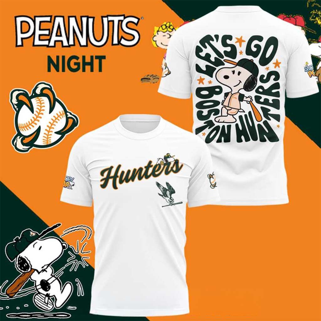 Boston Hunters WPBL x Peanut Night 2026 Shirt Hunters Merch Gifts For Baseball Fans - Kdjoy